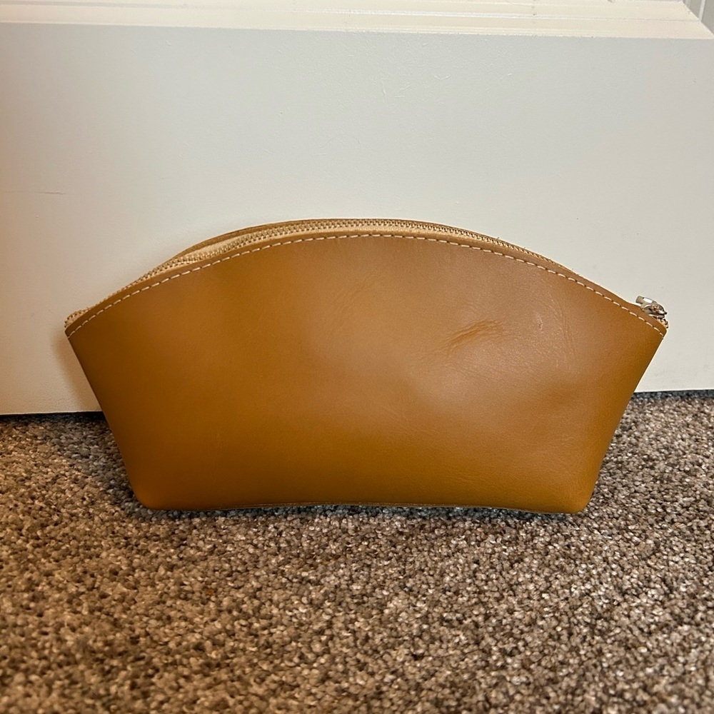 Portland leather goods total eclipse cosmetic bag in almond - Picture 2 of 4